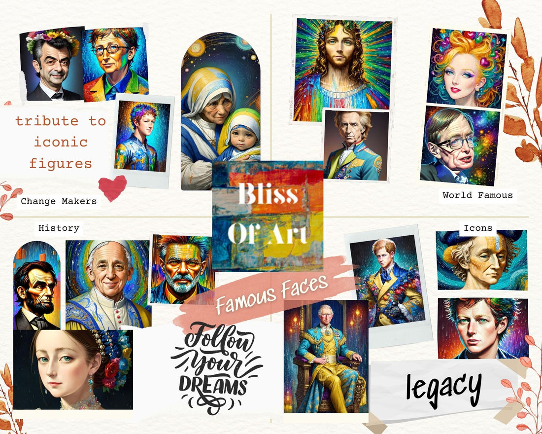 Famous Faces: An Art Collection Celebrating Icons of the World